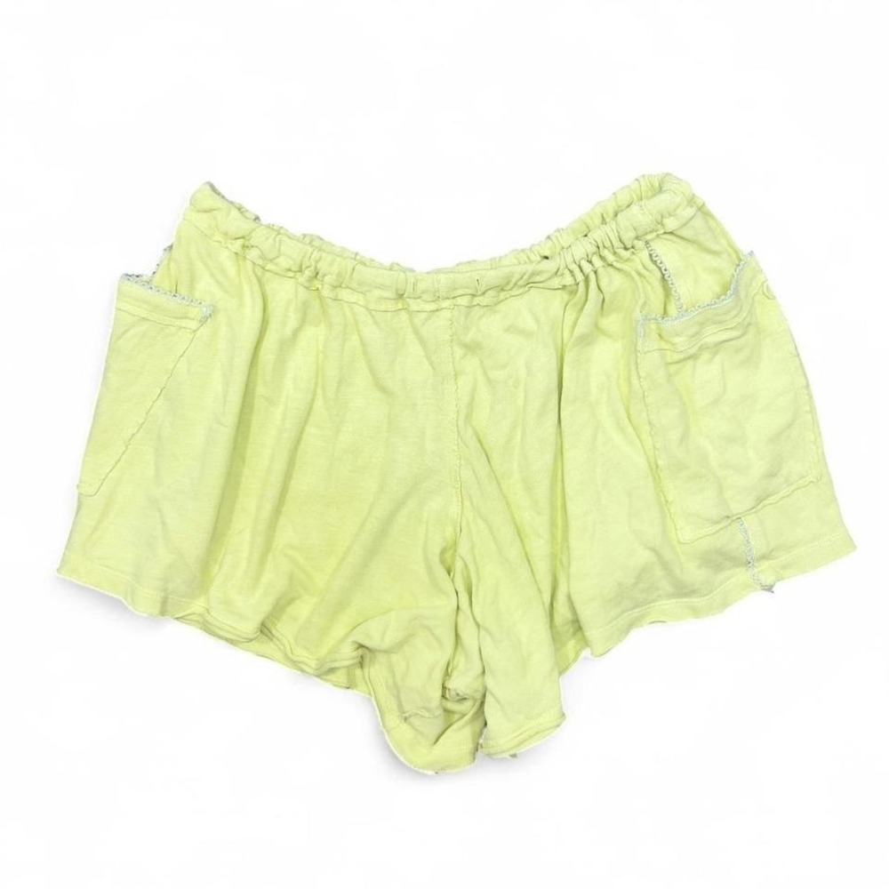 Free People Intimately Lime Green/Yellow Flowy Lounge Shorts Women's M Boho